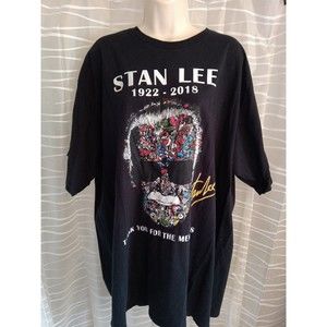 Marvel Stan Lee Memoriam black short sleeve t-shirt, 3XL